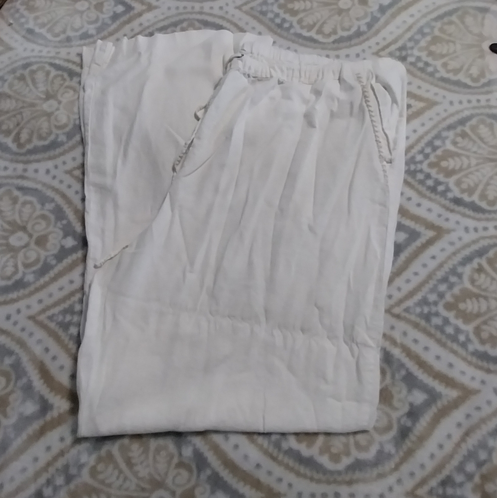 Vintage America Cream Linen Pants XL